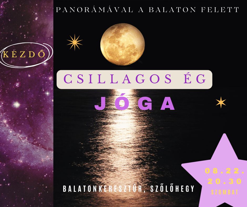 Csillagos ég jóga hullócsillagokkal